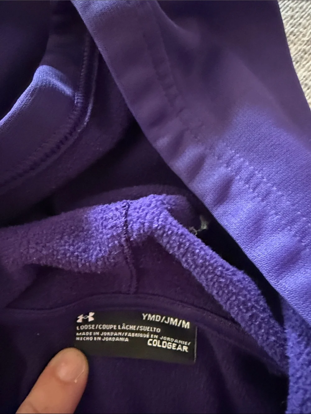 Under Armour Purple Hooded Sweatshirt with Logo Tag